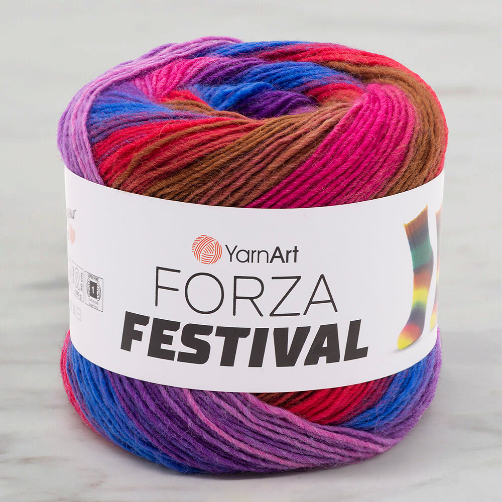 Yarnart Forza Festival Ebruli El Örgü İpi - 2911